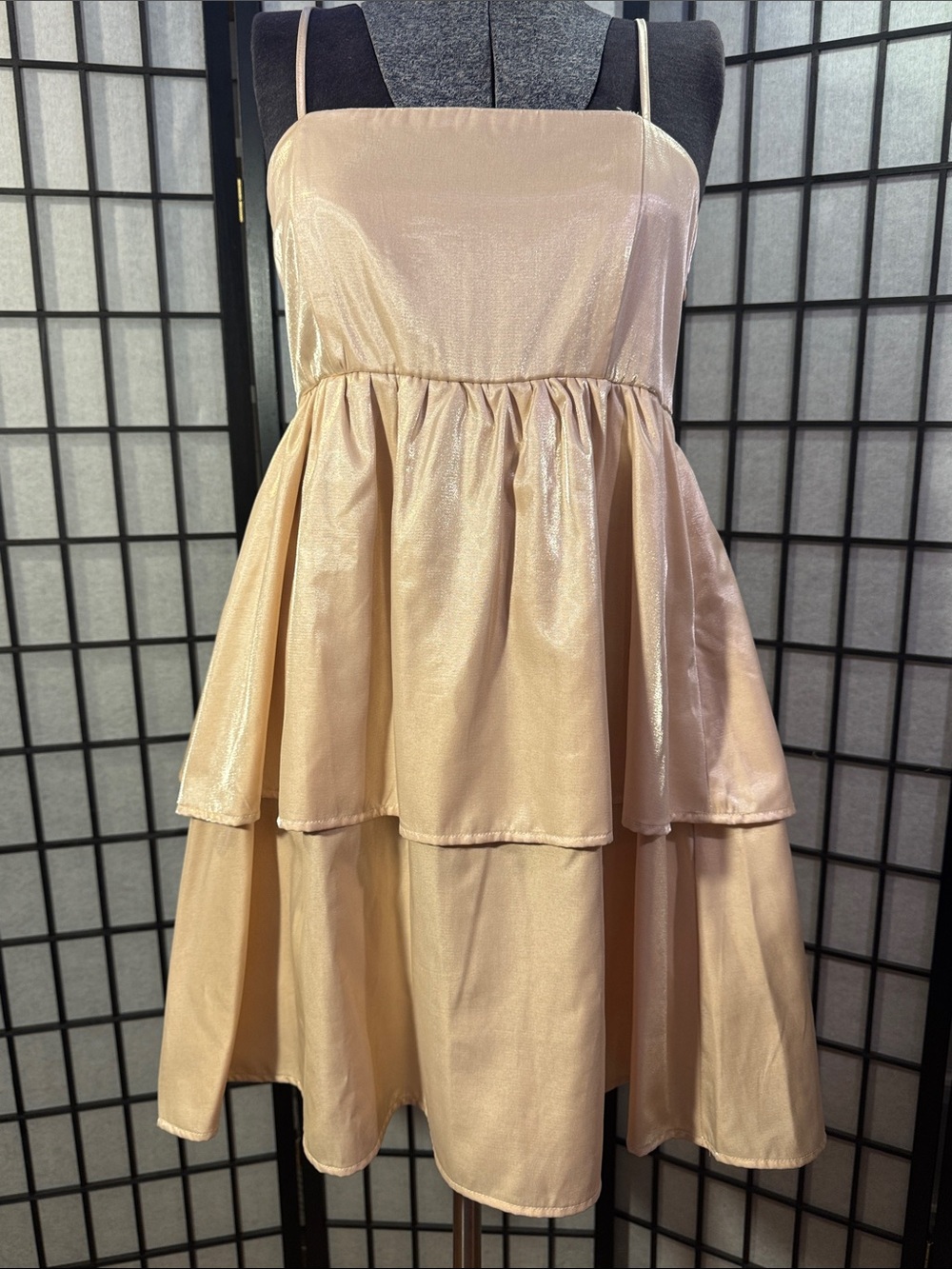 Mazik Sparkling Champagne Layered Party Dress